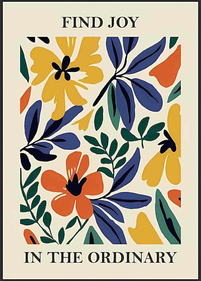 Find Joy Floral Art Print