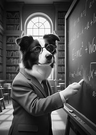 Dog Professor at Blackboard