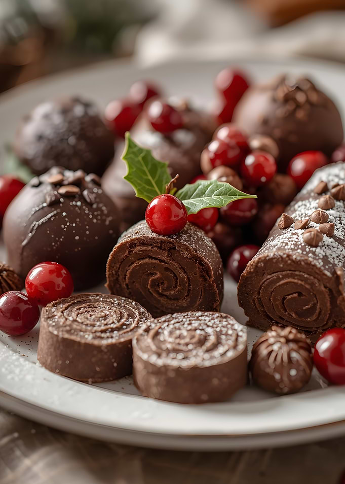 Chocolate Christmas Treats with Cranberries
