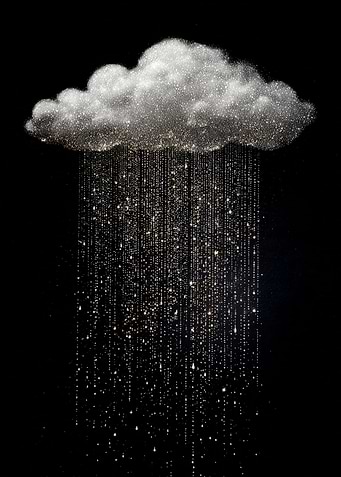 Glittering Cloud with Sparkling Rain
