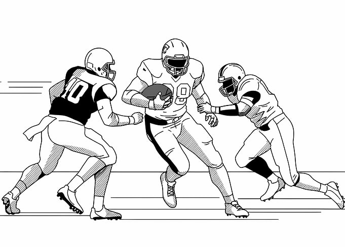 American Football Players in Action