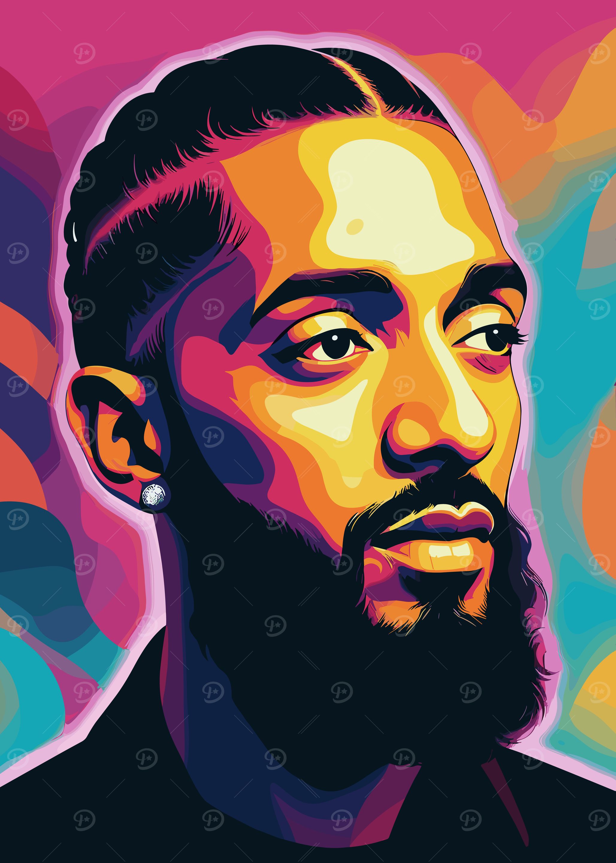 Nipsey Hussle Portrait Pop Art