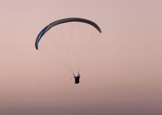 Paragliding at Sunset