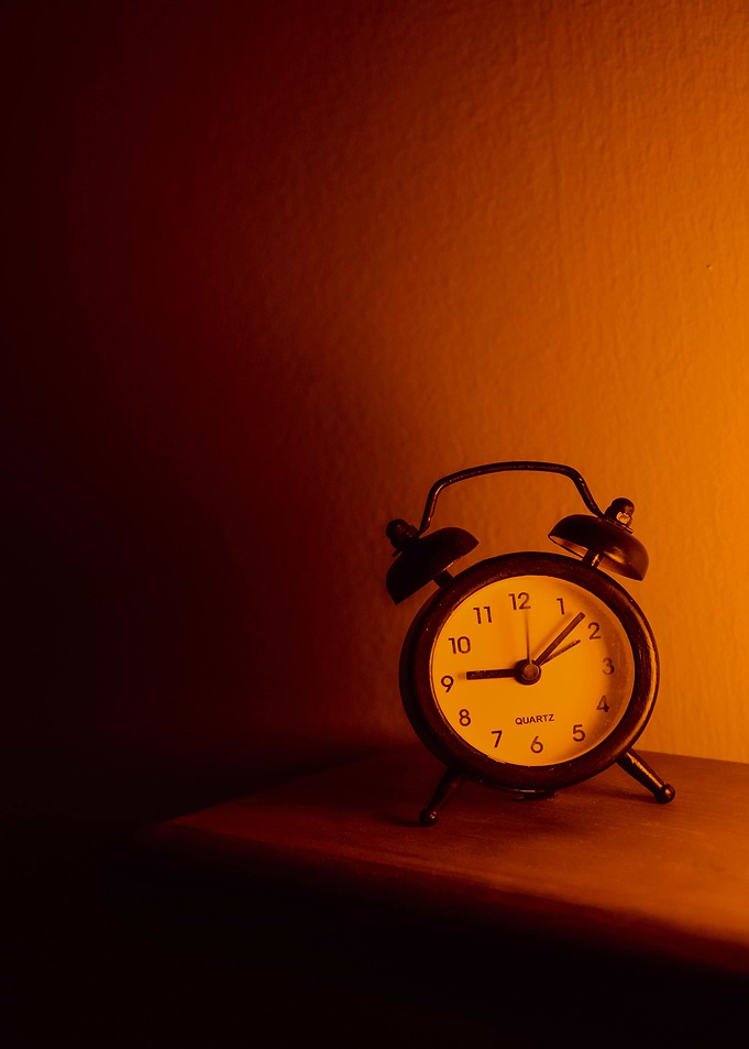 Vintage Alarm Clock in Warm Light