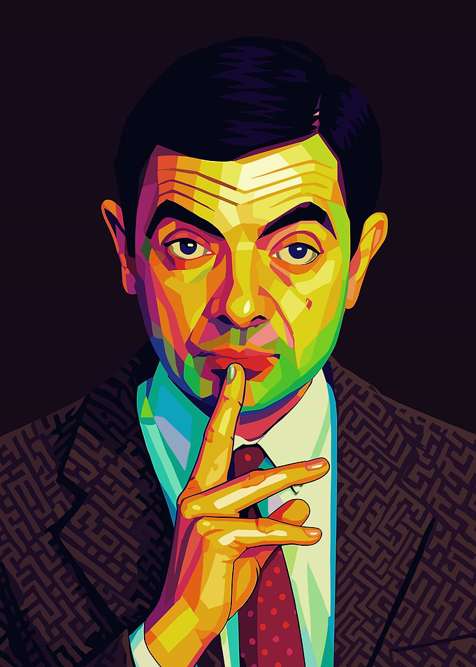 Mr. Bean Pop Art Portrait