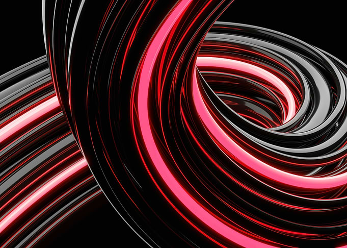 Abstract Red and Black Swirls