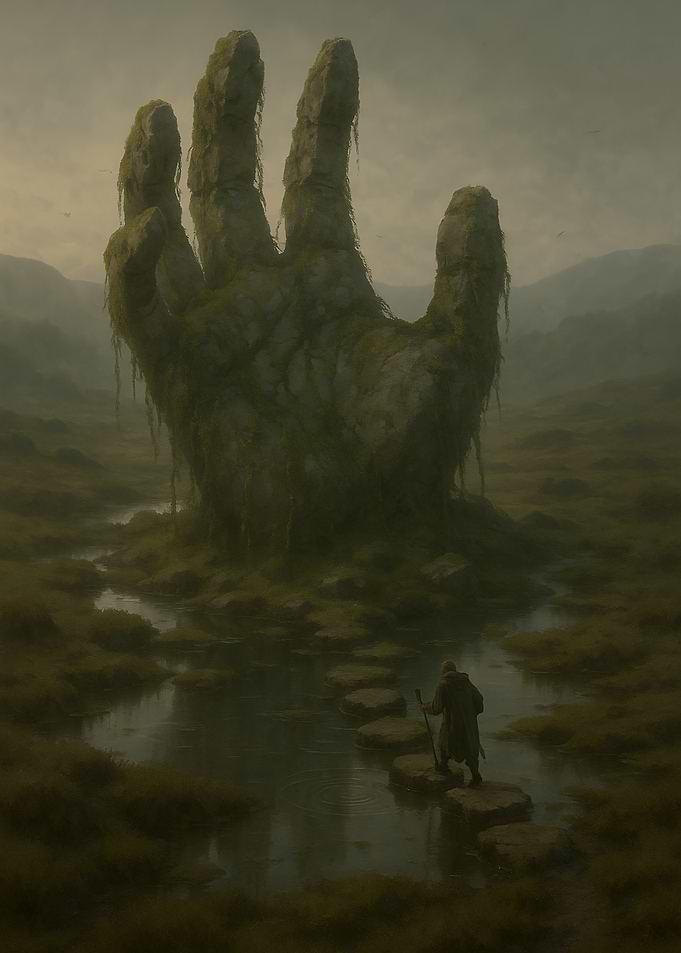 Wanderer Before the Stone Giant’s Hand