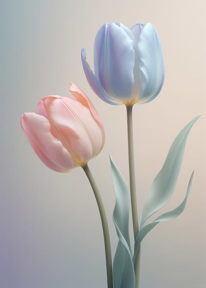 Pastel Tulips Floral Arrangement