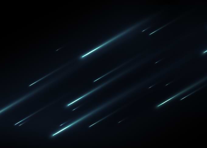 Falling Blue Light Streaks on Black