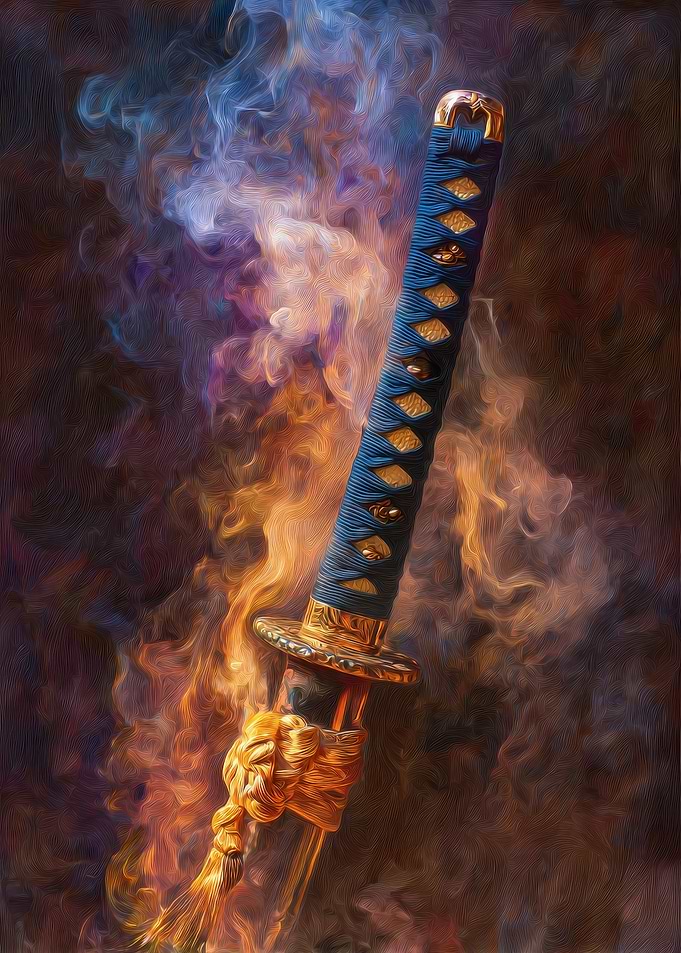 Katana Sword in Smoke