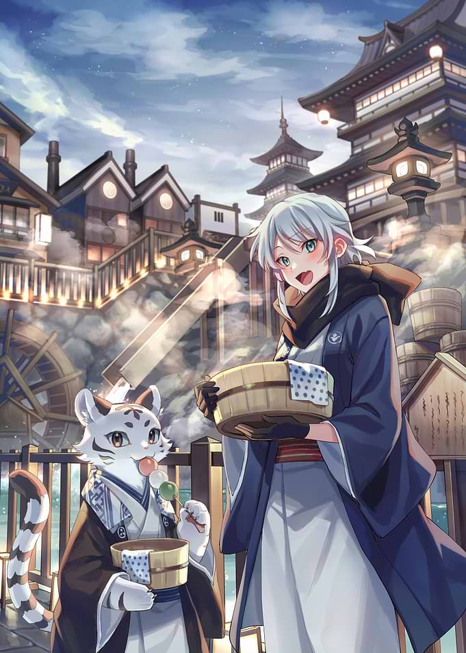 Anime character with tiger in Japan