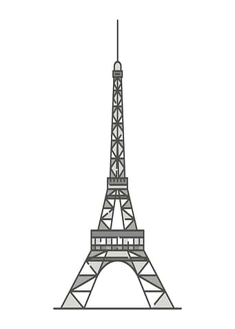Eiffel Tower Minimalist Illustration