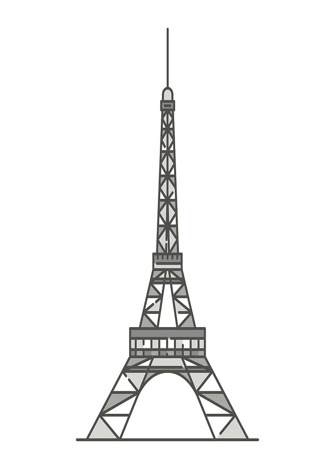 Eiffel Tower Minimalist Illustration