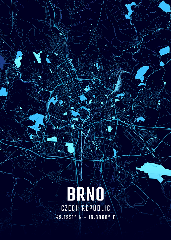 Brno Midnight City Map