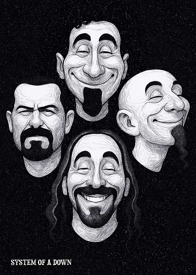 System of a Down Band Caricature