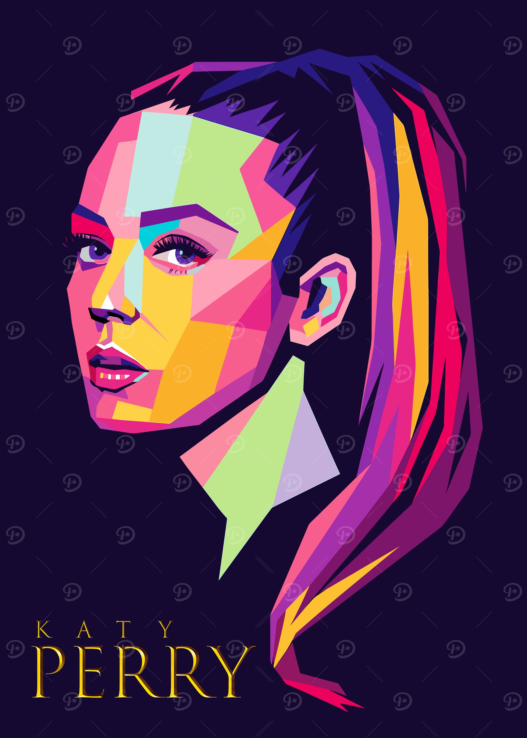 Katy Perry Pop Art Portrait