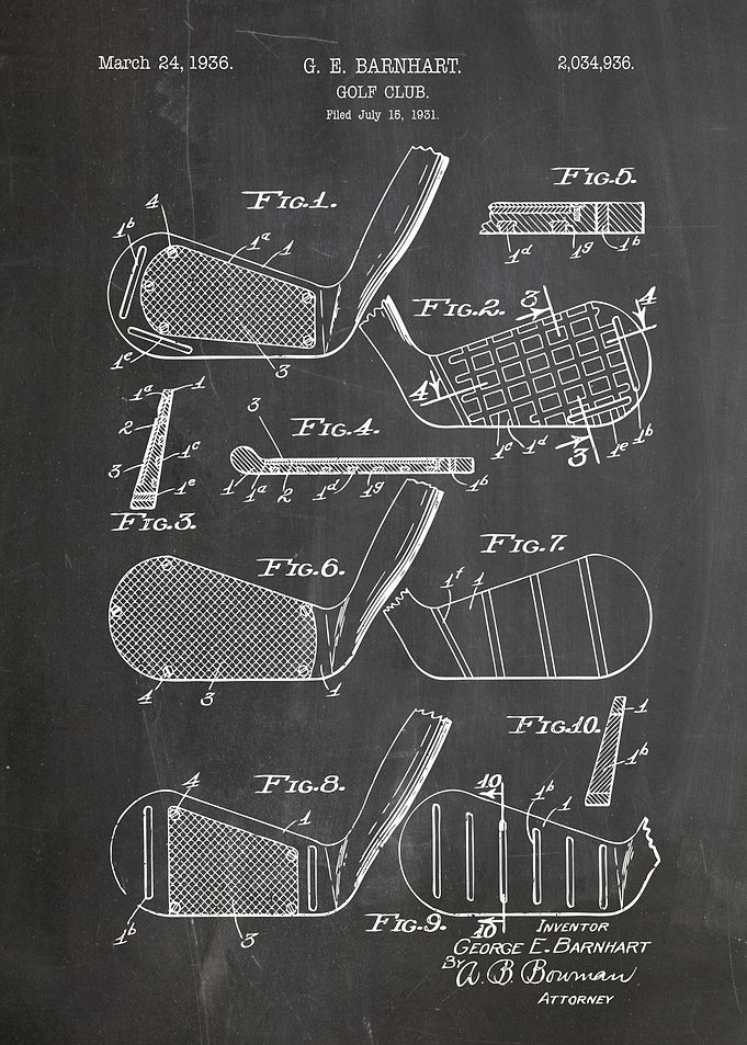 Golf Club Patent Blueprint