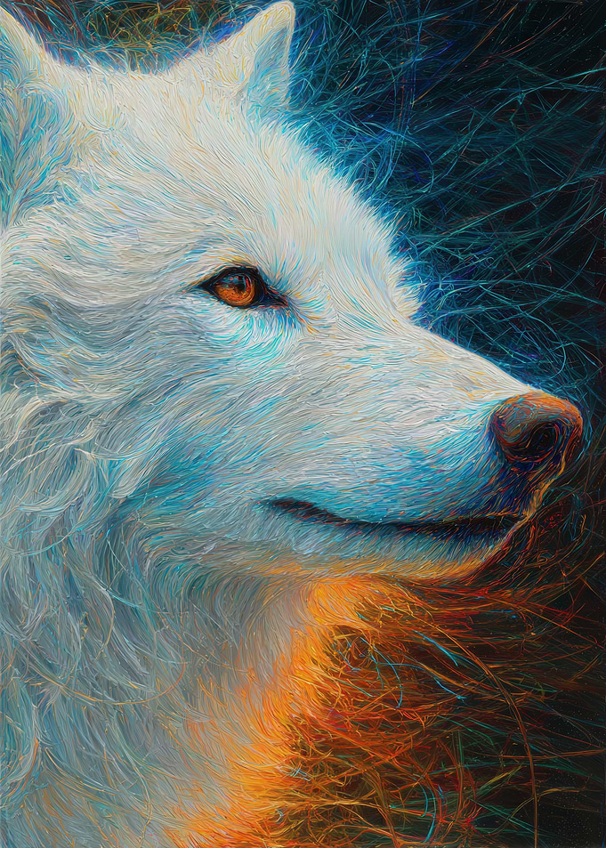 White Wolf Portrait