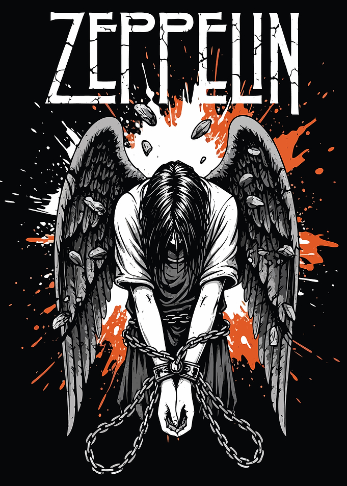 Zeppelin Angel in Chains Illustration