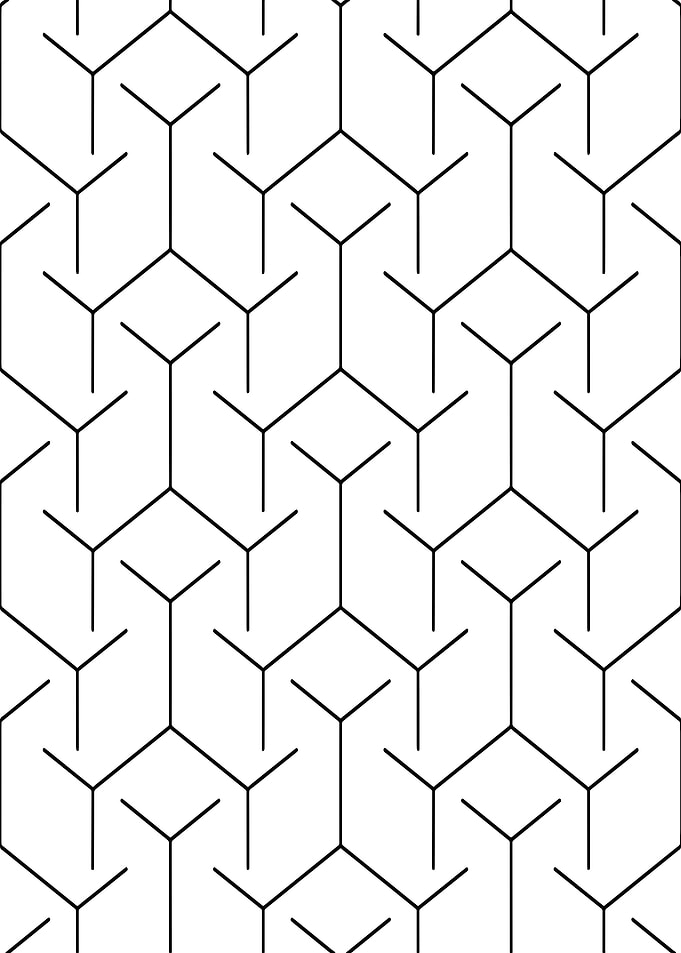Abstract Geometric Black and White Pattern