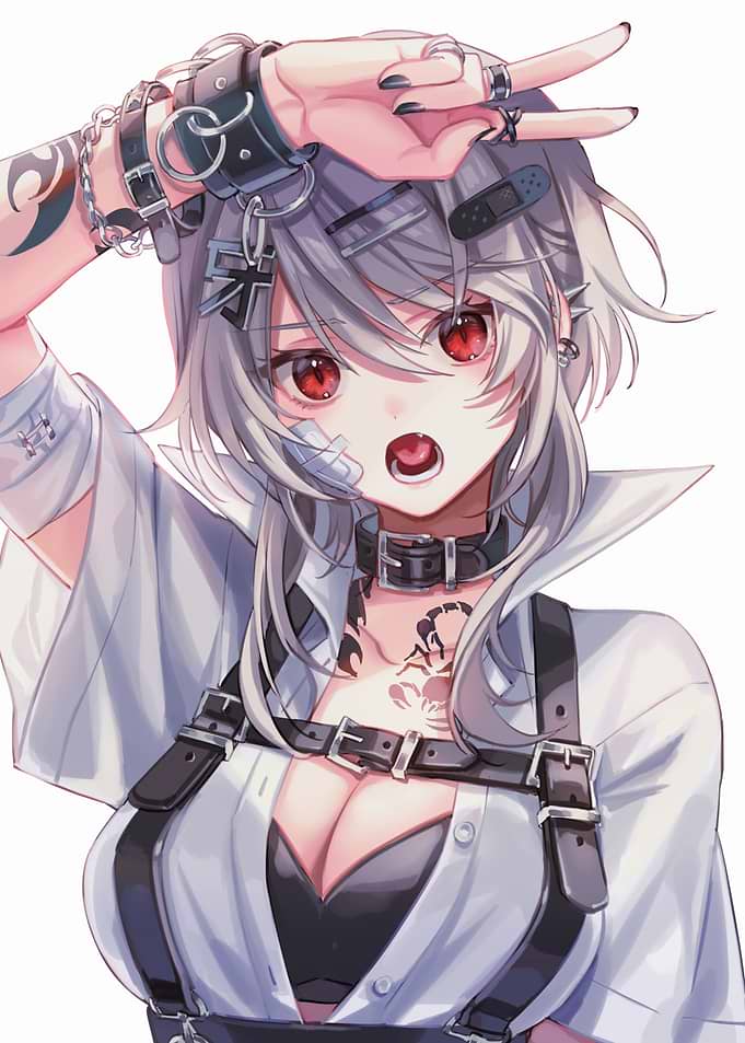 Anime Girl with Edgy Accessories