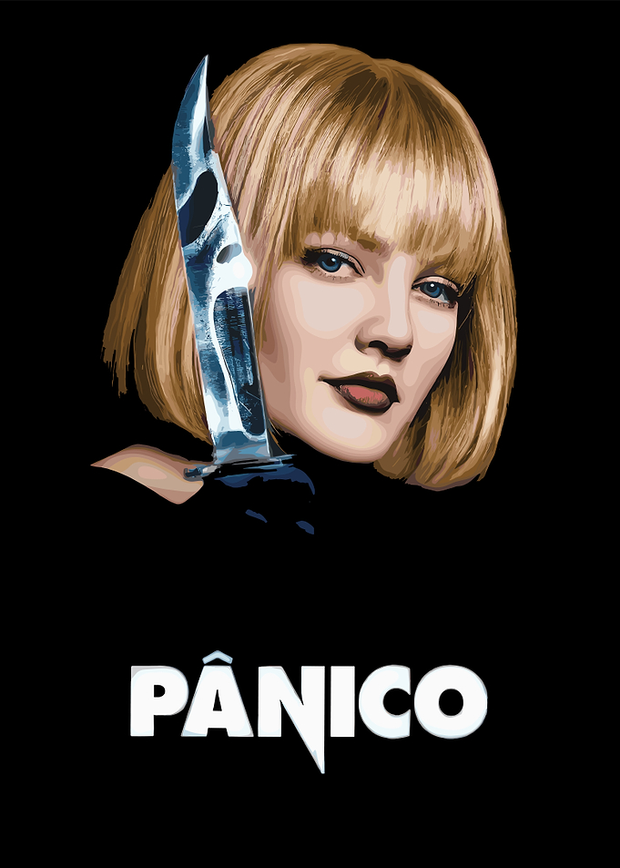 Scream movie poster with blonde woman