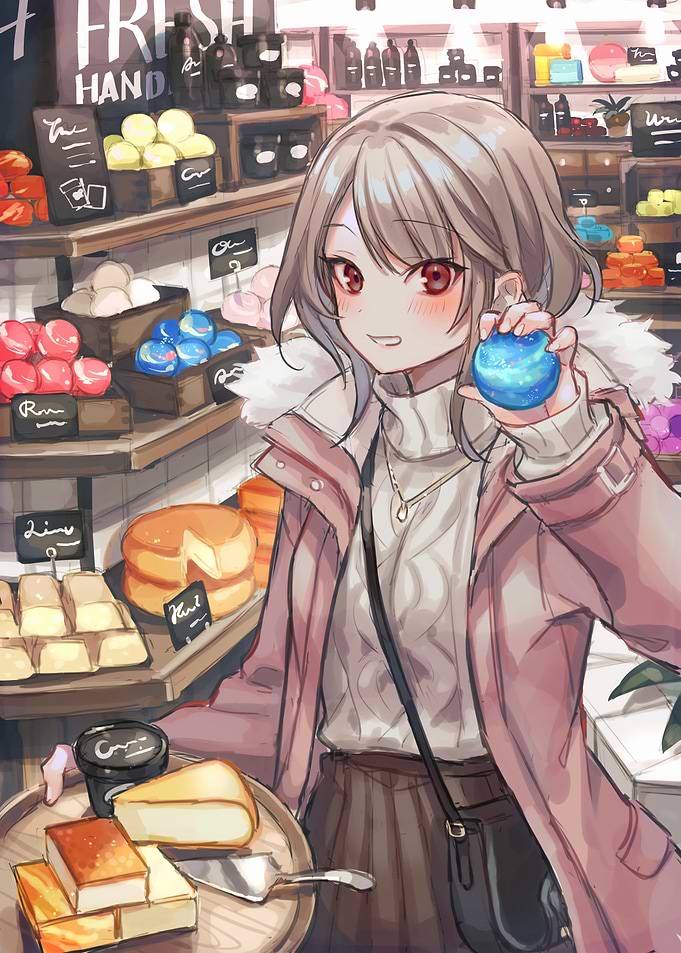 Anime Girl Shopping in a Store