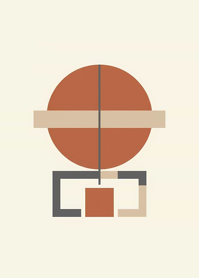 Geometric Abstract Art Composition