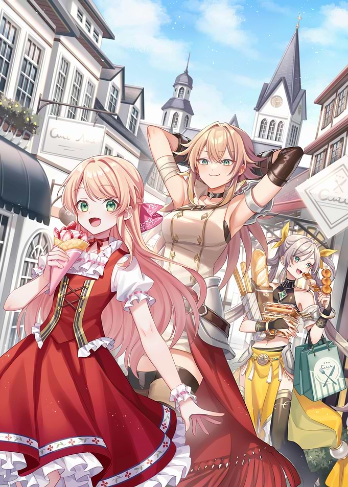 Anime Girls on a European Street