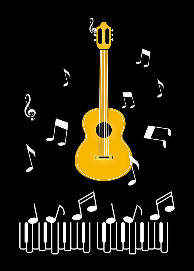 Musical Instruments and Notes on Black