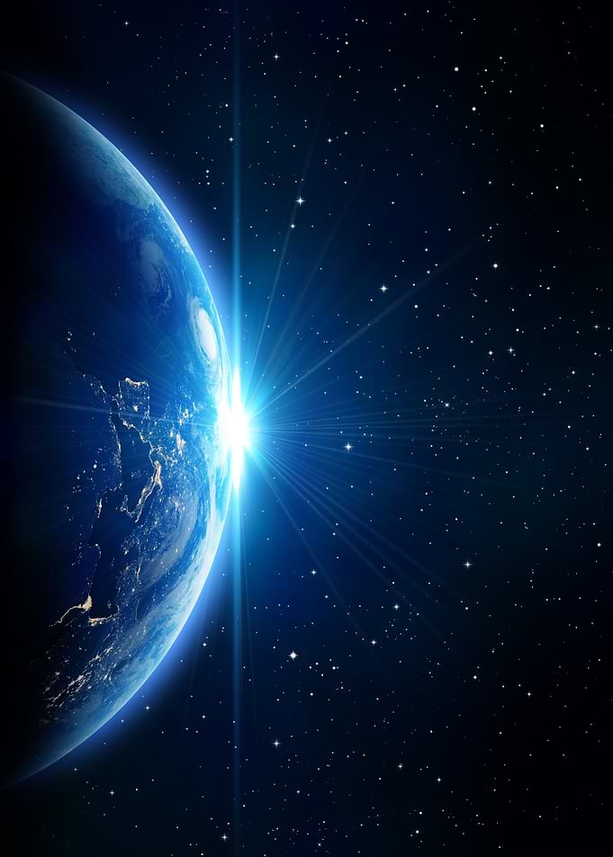 Earth Sunrise in Space