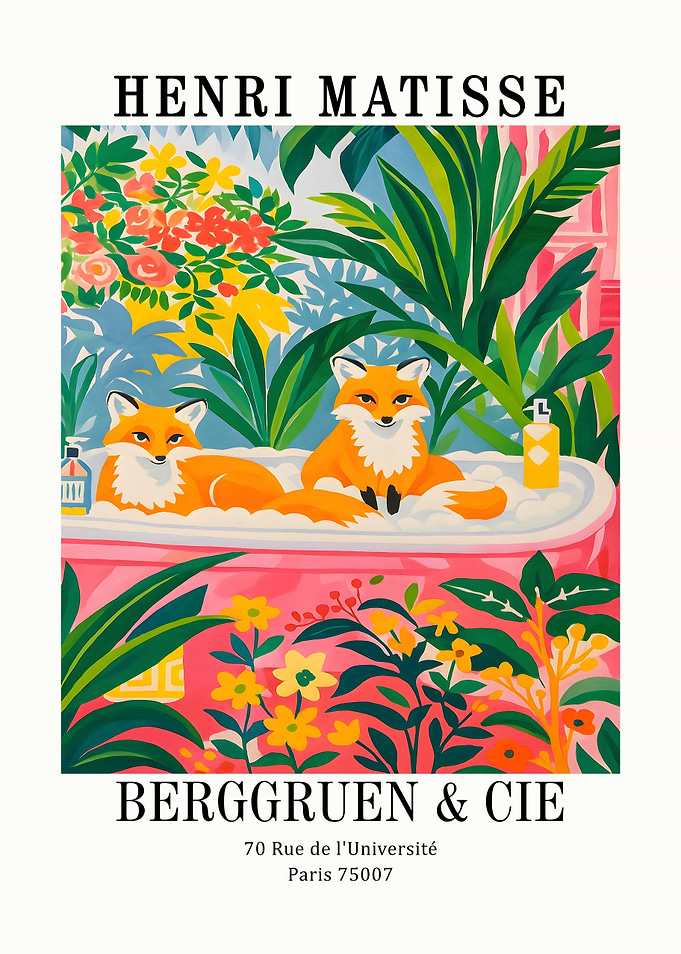 Henri Matisse Foxes in Bathtub Art Print
