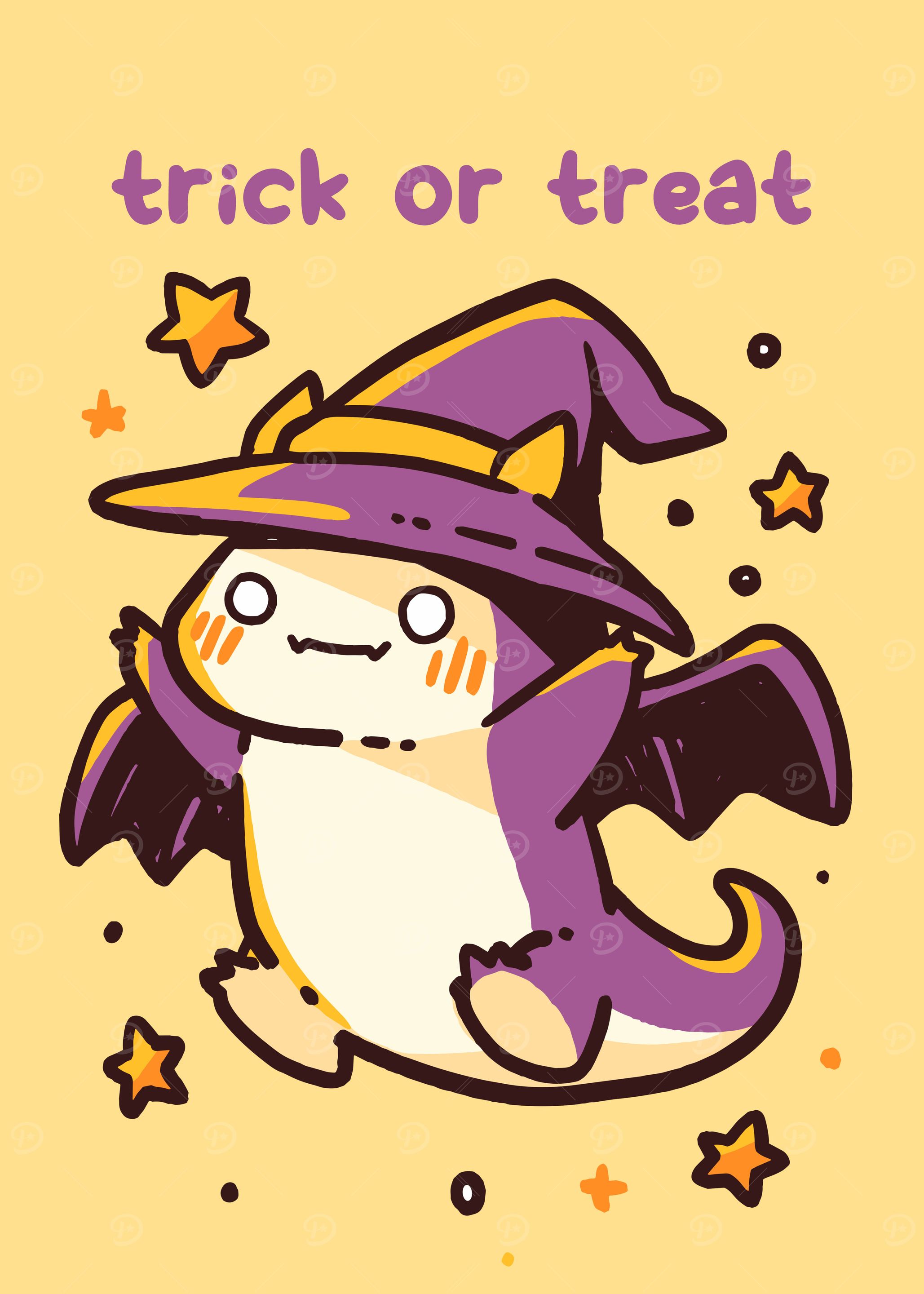 Cute Halloween Monster Trick or Treat