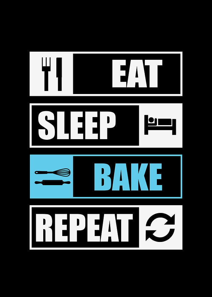 Eat Sleep Bake Repeat Graphic