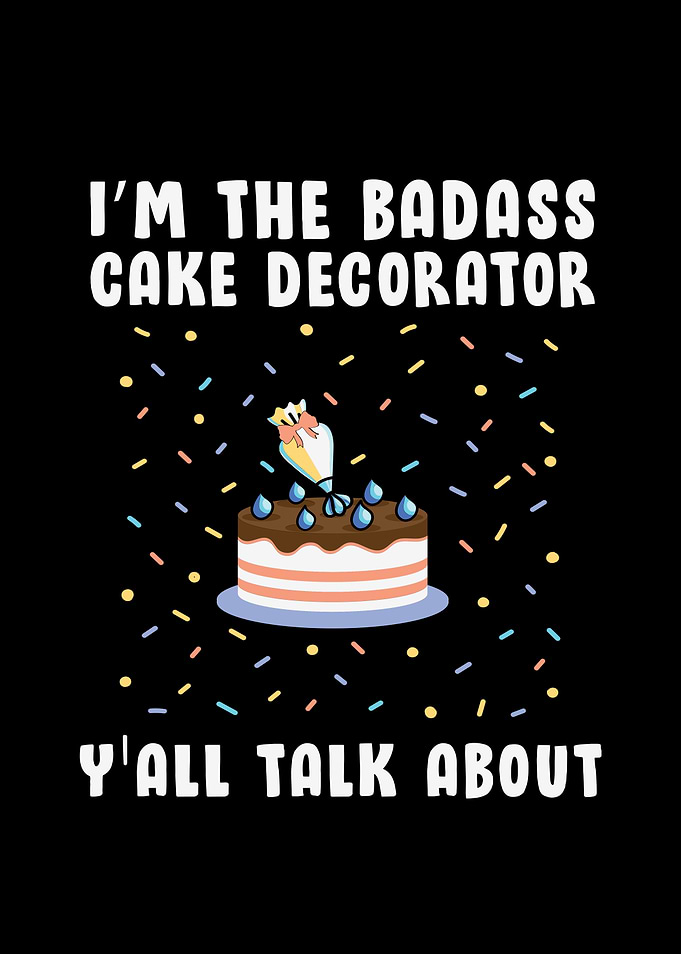 Badass Cake Decorator Graphic
