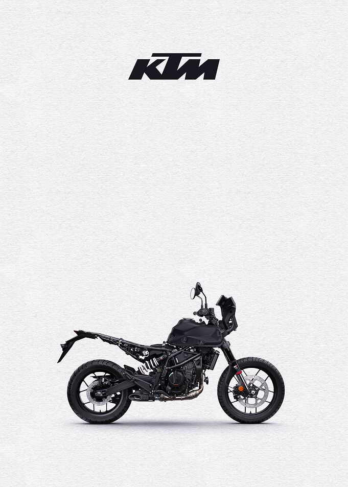 KTM Motorcycle Frame on White Background