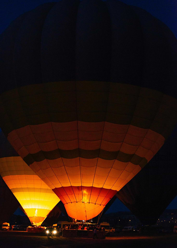 Hot Air Balloons at Night