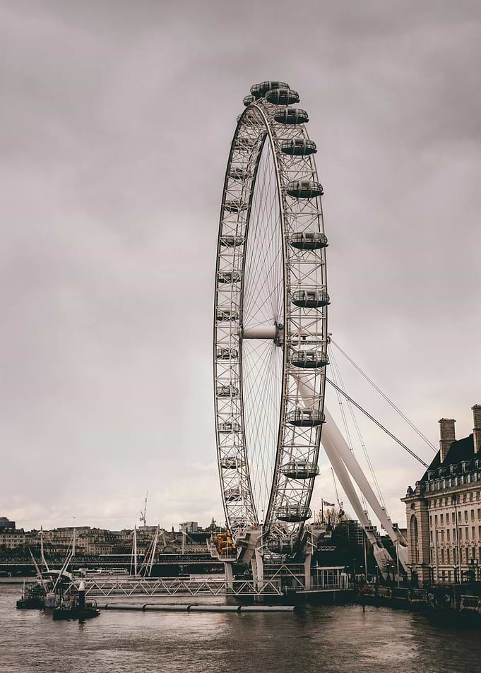 London Eye on a cloudy day
