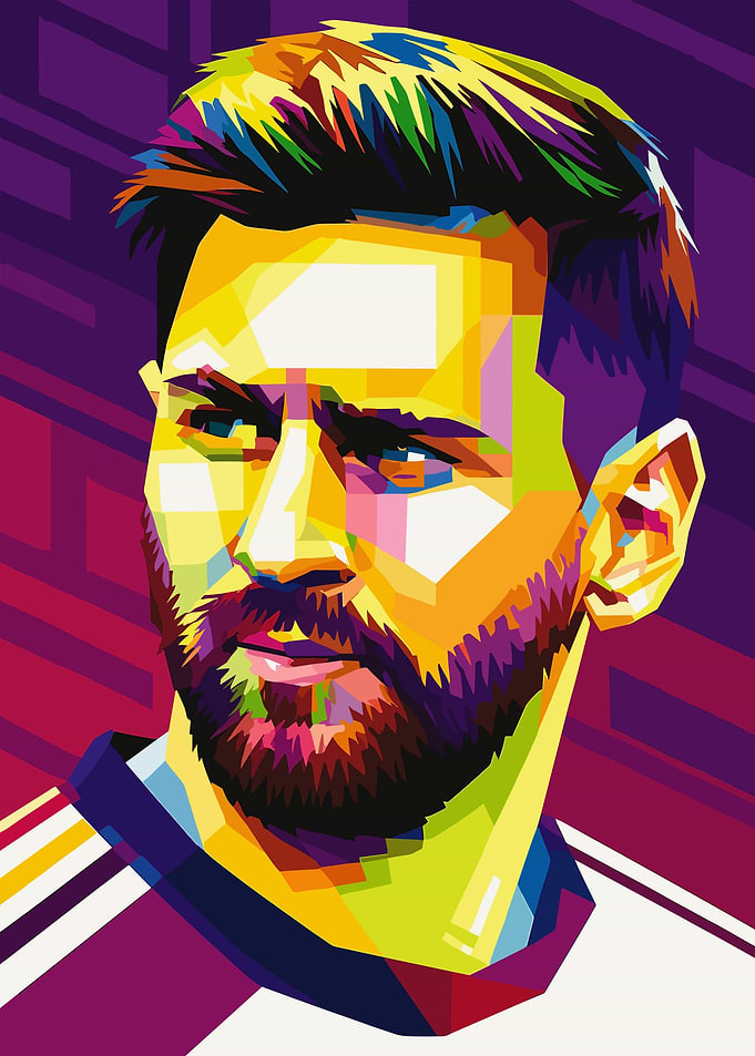 Lionel Messi Pop Art Portrait