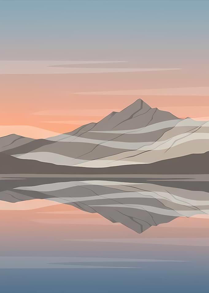 Mountain Reflection Landscape