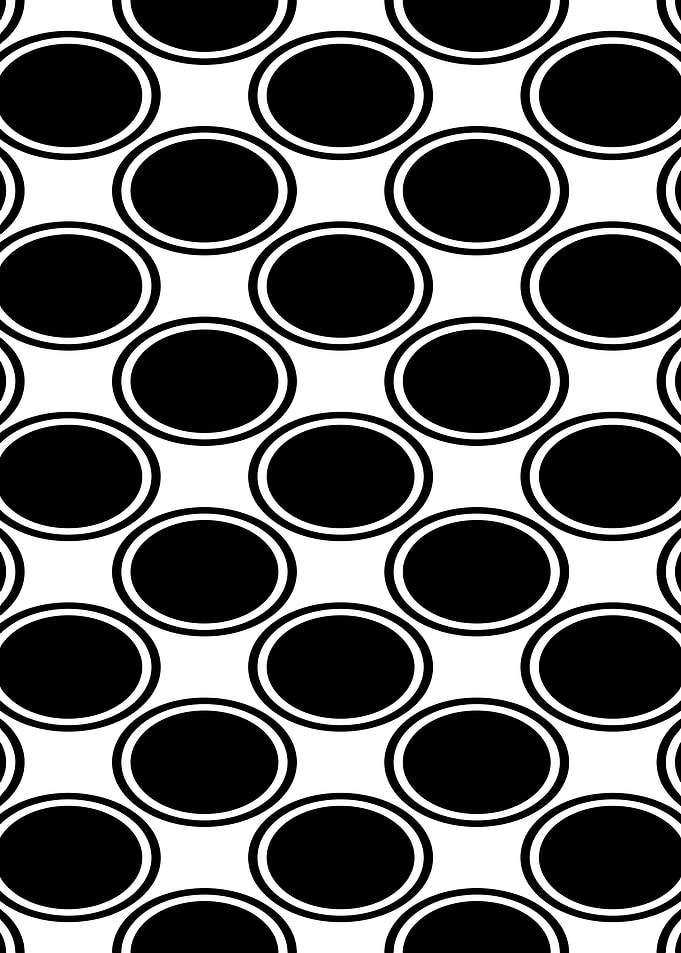 Black and White Oval Pattern