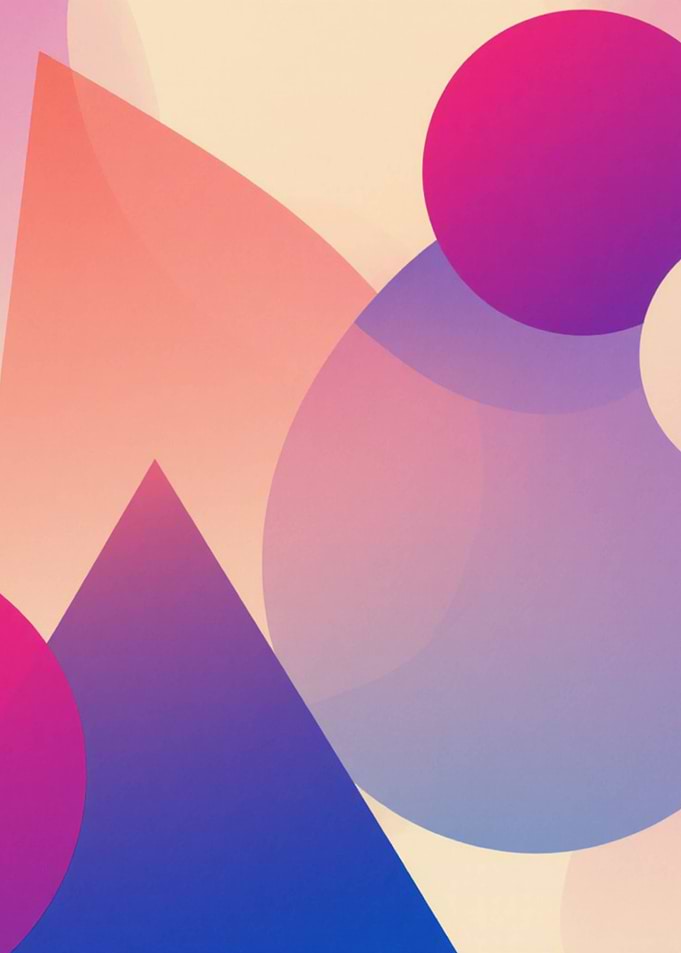 Abstract Geometric Shapes with Gradient Colors