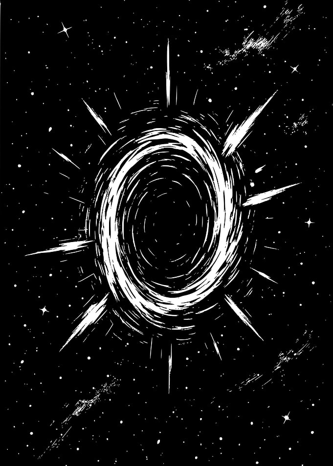 Black Hole in Space Digital Art