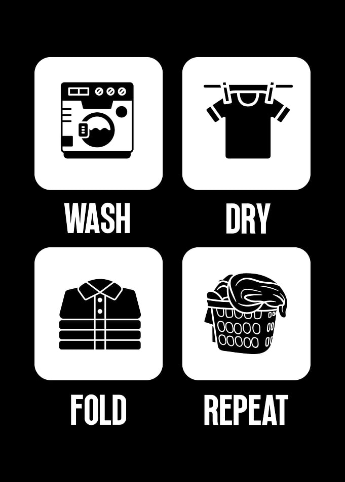 Laundry Cycle: Wash, Dry, Fold, Repeat