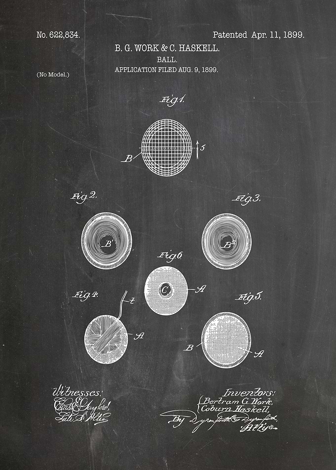 1899 Golf Ball Patent Drawing