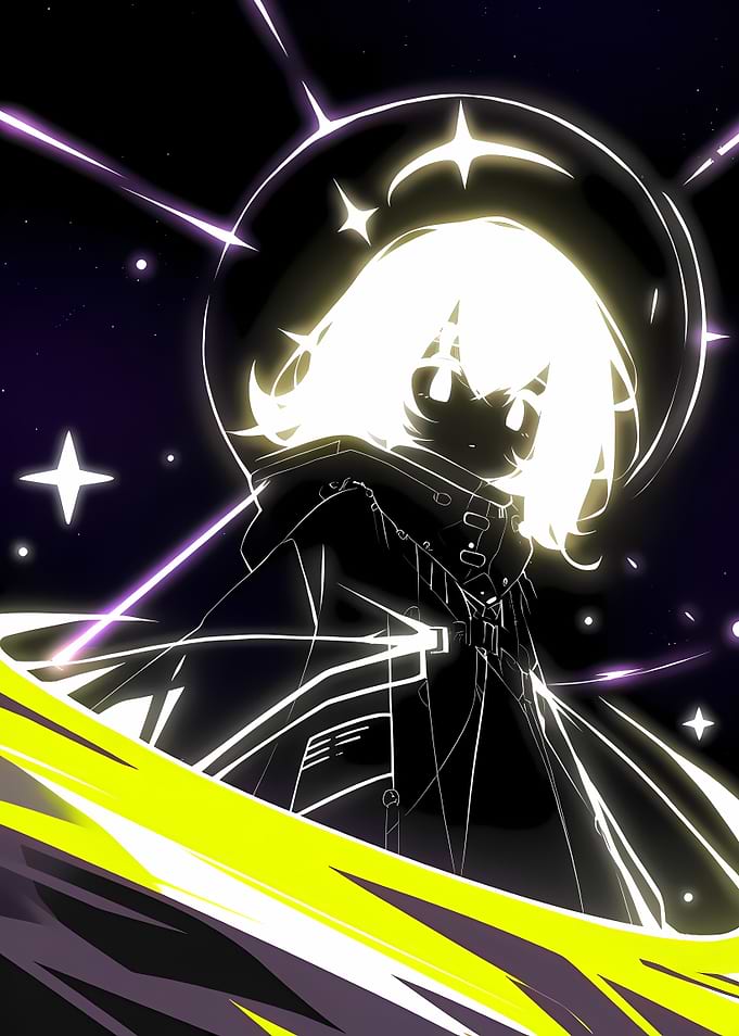 Anime Girl with Glowing Aura