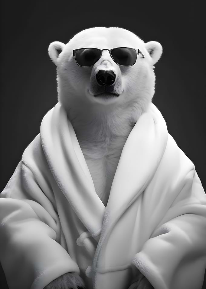 Cool Polar Bear in Robe