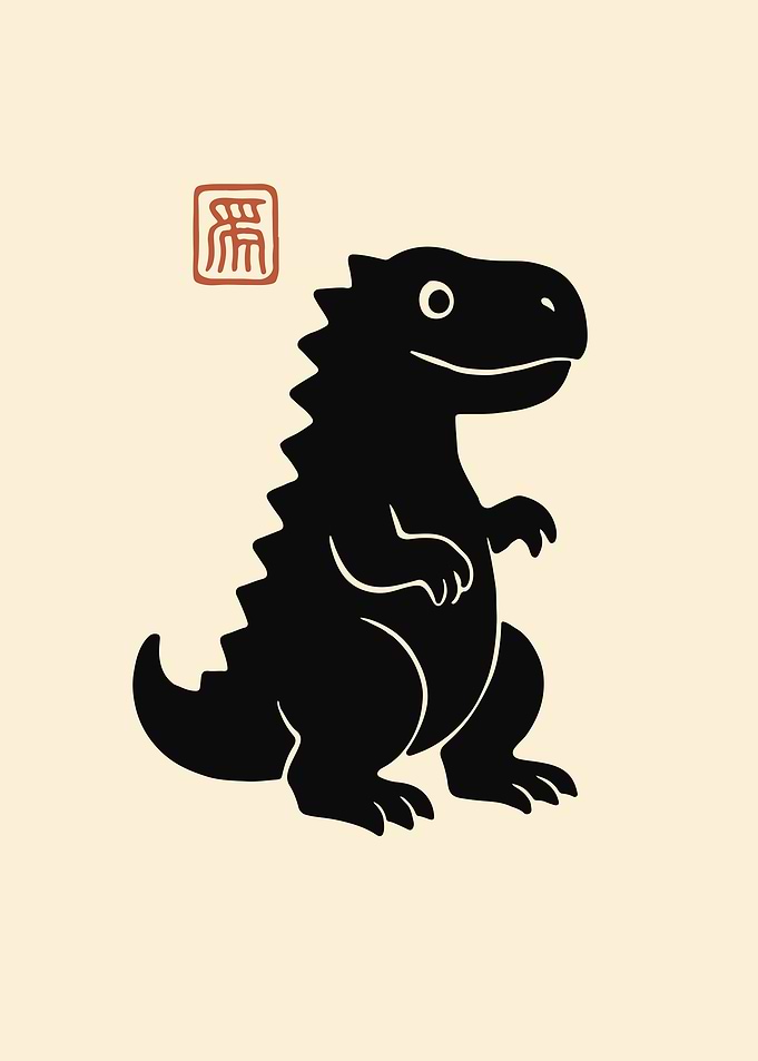 Cute Dinosaur Illustration