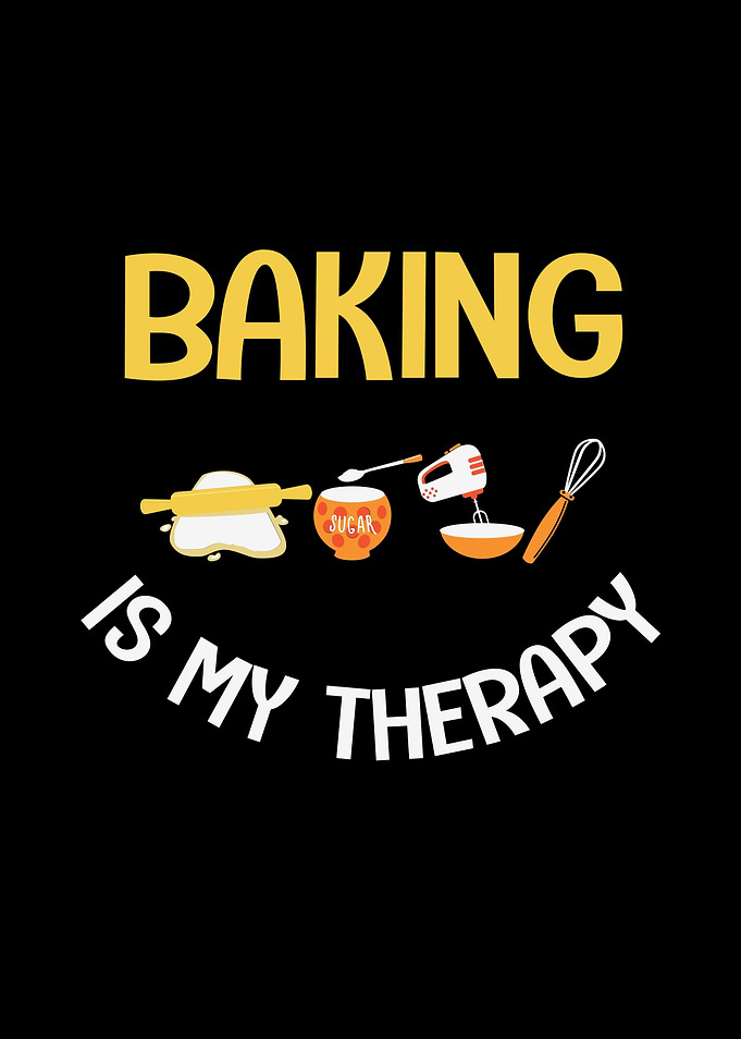 Baking is my therapy illustration