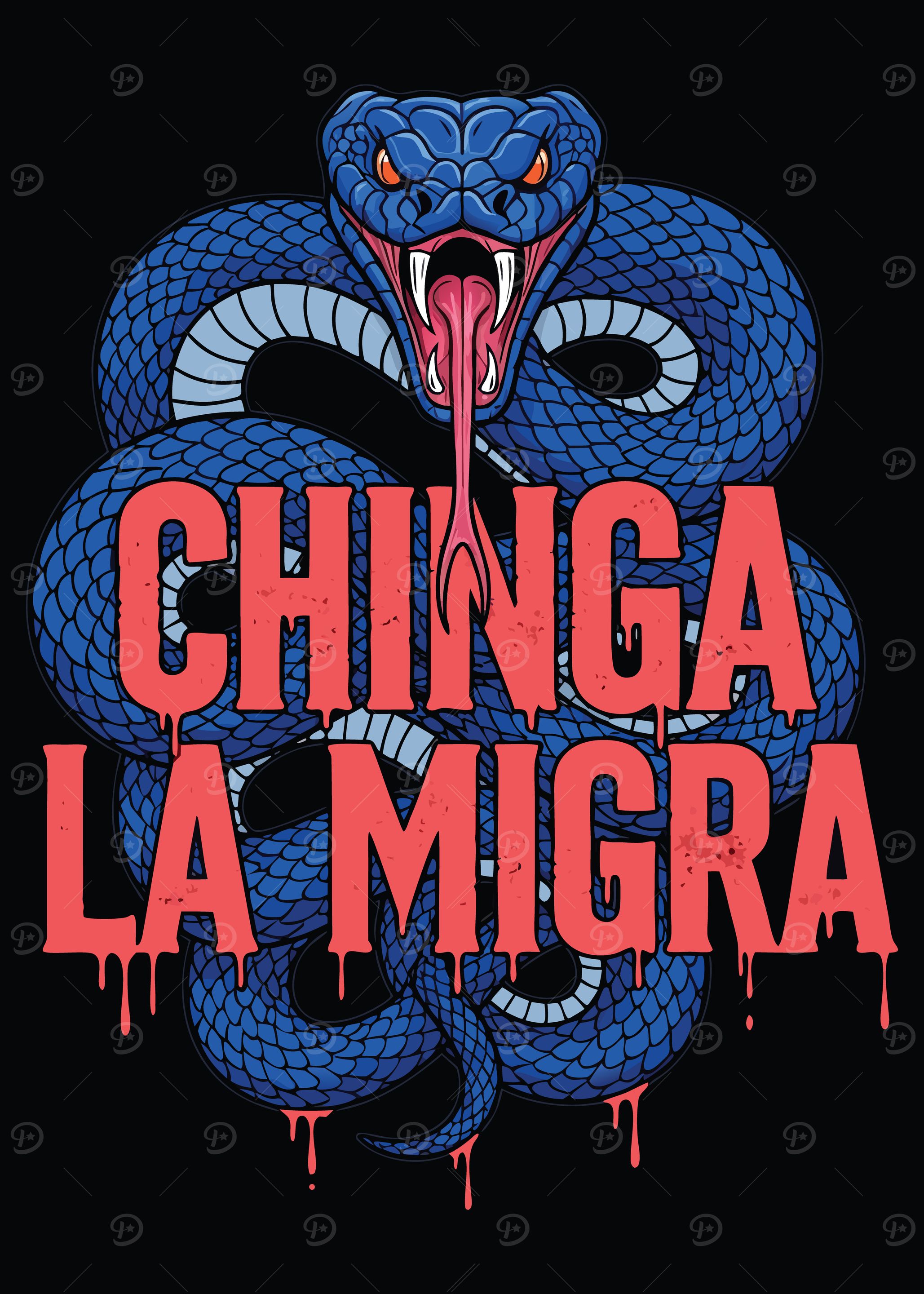 Chinga La Migra Snake Graphic